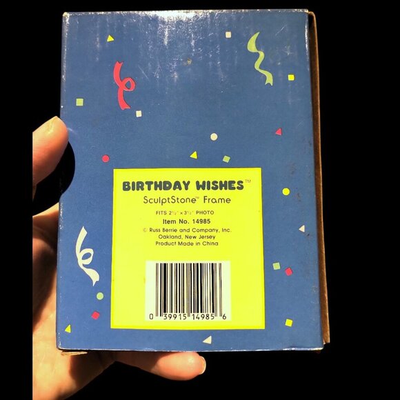 2/$70🐞RARE NWT Vintage RUSS 3D Resin Birthday Picture Frame BD Gift Photo Frame - Picture 2 of 15